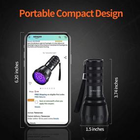 img 1 attached to MIU COLOR 21-LED 395nm UV Blacklight Flashlight - 🔦 Handheld Dogs Urine Detector and Scorpion Hunting Tool for Dry Stains