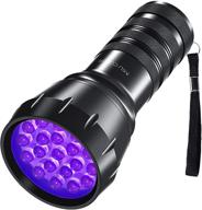 miu color 21-led 395nm uv blacklight flashlight - 🔦 handheld dogs urine detector and scorpion hunting tool for dry stains logo