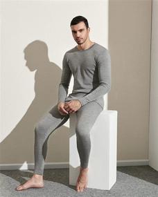 img 1 attached to LAPASA Lightweight Men's Merino Wool Thermal Underwear Long Johns Set - Base Layer Top and Bottom M31