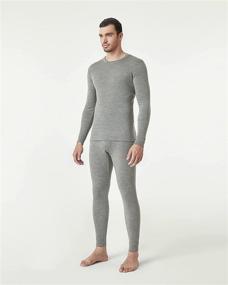 img 3 attached to LAPASA Lightweight Men's Merino Wool Thermal Underwear Long Johns Set - Base Layer Top and Bottom M31