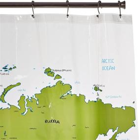 img 3 attached to 🌍 SKL Home by Saturday Knight Ltd. The World Shower Curtain, Multi - Explore a Global Ambience in Your Bathroom