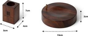 img 2 attached to 🔥 Premium Incense Holder Set for Sticks - Modern Design Burner with Storage and Do Not Disturb Hanger | Creates a Calming Atmosphere at Home and Office | Woozme Incense Holder