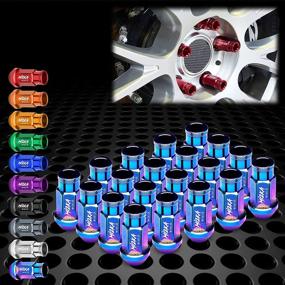 img 4 attached to JDMBESTBOY Orange M12x1.25 Short 50mm Lug Nuts - 20 PCS, Tuner Open End, Aluminum Wheels Rims Cap WN01