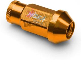 img 2 attached to JDMBESTBOY Orange M12x1.25 Short 50mm Lug Nuts - 20 PCS, Tuner Open End, Aluminum Wheels Rims Cap WN01