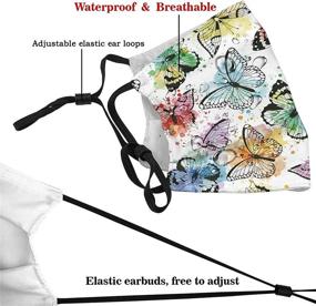 img 1 attached to 🦋 GYHUAD Breathable Fashion Butterfly Mask - Washable & Reusable with 2 Filters for Adults, Men, and Women