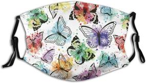 img 4 attached to 🦋 GYHUAD Breathable Fashion Butterfly Mask - Washable & Reusable with 2 Filters for Adults, Men, and Women