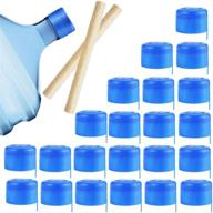 🍶 wpxmer 40 pack non spill cap, anti splash bottle caps with 2 crowbars, water bottle caps for 55mm 3 and 5 gallon water jug logo