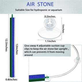 img 3 attached to 🐠 8-частный набор аквариумного гидропонного рыбного аквариума с пузырьковым камнем и креплением на присосках - повышение оксигенации и движения воды
