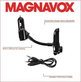 img 4 attached to Enhanced Connectivity: Magnavox MMA3336 Car FM Transmitter with Bluetooth, Caller ID, LCD Display, and AUX Port – Black