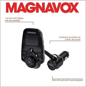 img 3 attached to Enhanced Connectivity: Magnavox MMA3336 Car FM Transmitter with Bluetooth, Caller ID, LCD Display, and AUX Port – Black