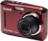 📷 кодак pixpro friendly zoom fz43-rd: цифровая камера с разрешением 16 мп и оптическим увеличением в 4 раза и жк-экраном 2,7 дюйма - красная логотип