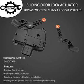 img 3 attached to Replacement Door Lock Actuator Set for Chrysler Town & Country (2008-2016) & Dodge Grand Caravan (2008-2019) - Fits Left and Right Side Sliding Doors - Replaces OEM# 5020679AB, 5020678AA