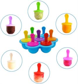 img 1 attached to 🍦 Mity Rain 2 Pack Silicone Popsicles Molds: 7-cavity Mini DIY Ice Pop Mold With Stick, Drip-guards, Non-Stick Cakesicles Molds – Perfect for Egg Bites, Ice Cream, Baby Food Storage Container