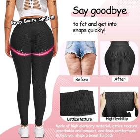 img 3 attached to High Waist Tummy Control Yoga Pants for Women 🩳 - Slimming Booty Leggings for Workout, Running, and Butt Lift