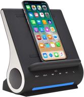 🔋 azpen dockall d100: wireless charger, bluetooth premium speakers & docking station with built-in mic - 3 in 1 station for iphone and samsung phone logo