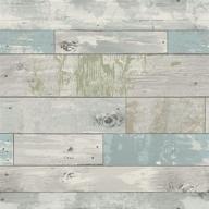 blue beachwood peel 🌊 and stick wallpaper - nuwallpaper nu3126 logo