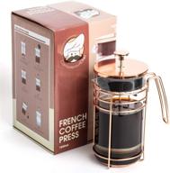 🌹 rose gold french press and tea maker - 1000ml premium coffee press – stainless steel brewer for tea, latte, espresso logo