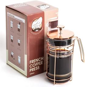 img 4 attached to 🌹 Rose Gold French Press and Tea Maker - 1000ml Premium Coffee Press – Stainless Steel Brewer for Tea, Latte, Espresso