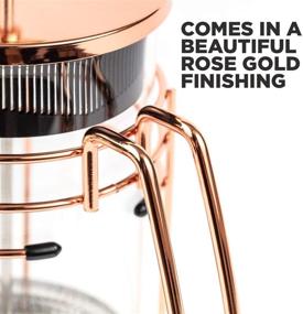 img 1 attached to 🌹 Rose Gold French Press and Tea Maker - 1000ml Premium Coffee Press – Stainless Steel Brewer for Tea, Latte, Espresso