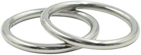 img 2 attached to Rannb Multi-Purpose O Ring: Welded Stainless Steel Rings, 5mm Thick, 50mm Outer Dia - Pack of 10pcs