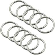 rannb multi-purpose o ring: welded stainless steel rings, 5mm thick, 50mm outer dia - pack of 10pcs logo