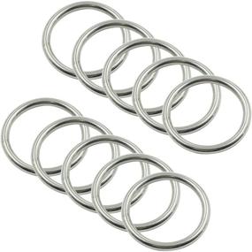 img 3 attached to Rannb Multi-Purpose O Ring: Welded Stainless Steel Rings, 5mm Thick, 50mm Outer Dia - Pack of 10pcs