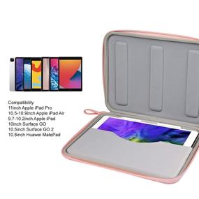 img 1 attached to 📱 Smatree Hard Tablet Sleeve - Protective Carrying Case Bag for 11 inch iPad Pro, 10.9 inch New iPad Air 4 2020, 10.2 inch iPad 8, Surface Go, Huawei 10.8 (Pink)