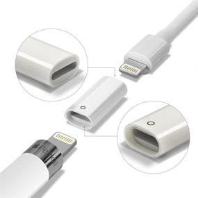 img 3 attached to 🔌 Адаптер для зарядки iafer совместим с Apple Pencil - конвертер Lightning-кабеля, 2 шт. iPencil зарядное устройство для iPad Pro Pen - Женский-женский