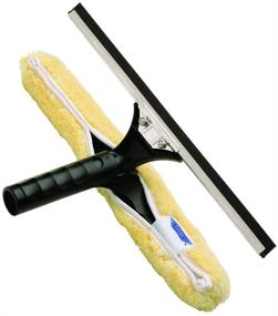 img 1 attached to 🪟 Ettore 71141 14-Inch Stainless Steel Backflip Window Cleaning Combo Tool in Black and Yellow
