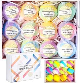 img 4 attached to 🛁 Sagekia Bath Bombs Gift Set: 12Pcs Organic Spa Bath Bombs for Moms, Moisturize Dry Skin, Perfect Birthday & Christmas Gifts for Women