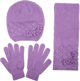 img 3 attached to Ribbon Scarf Glove Vista Child Girls' Accessories