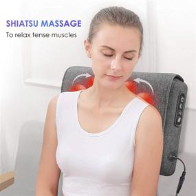 img 2 attached to Advanced Shiatsu Massage Pillow with Heat for Ultimate Comfort and Pain Relief - Back, Neck, Shoulder, Leg, and Foot Massager with Flexible Massage Nodes - Perfect Gifts for Mom and Dad