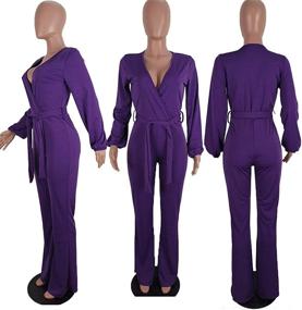 img 2 attached to 👗 Stylish OLUOLIN Flared Jumpsuits & Rompers for Women – Chic Clothing Options!