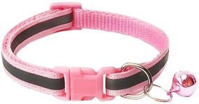 img 2 attached to 🐱 CHBORCHICEN 2-Pack Footprint &amp; Reflective Cat Collar with Bell – Adjustable and Durable Polyester Collar for Cats & Dogs, Ideal for Use with Seatbelts