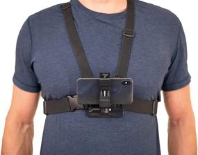 img 3 attached to 📸 Action Mount Wearable Smartphone Chest Harness: Secure Grip for Thick Cases, Record Videos with Phone or Sports Camera