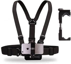 img 4 attached to 📸 Action Mount Wearable Smartphone Chest Harness: Secure Grip for Thick Cases, Record Videos with Phone or Sports Camera