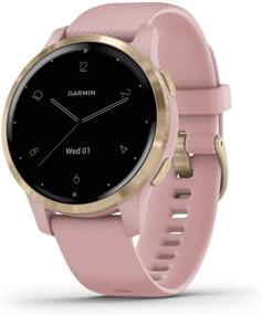 img 4 attached to 🌟 Garmin Vivoactive 4S GPS умный часы с музыкой, мониторингом энергии тела, анимированными тренировками и многое другое - светло-золотой с розовым ремешком.