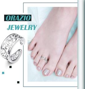 img 2 attached to ORAZIO Rings Women Silver Adjustable