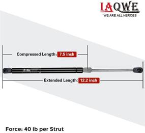 img 2 attached to 🔧 C16-11028 12" Gas Struts: Reliable 40 Lbs Lift Support Gas Spring for Pickup Toolbox Camper Shell ARE Topper Window Cabinet Lid Door – 2 Pack by IAQWE