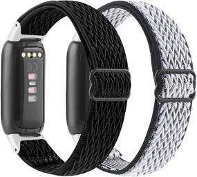 img 4 attached to 【2Pack】 Эластичный ремешок для часов, совместимый с Fitbit Luxe