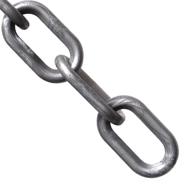🔗 silver plastic barrier chain, 2" link diameter, 25 ft length - mr. chain (50008-25) logo