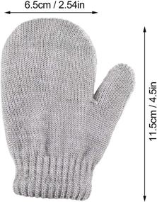img 3 attached to Knitted Toddler Mittens for Girls' Cold Weather Accessories - Stretch Supplies