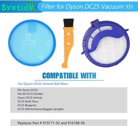 img 3 attached to 🔍 Enhanced Filter Kit for Dyson DC25 Animal Ball: Washable Pre-Motor & Post HEPA Filter Replacement, Part numbers 919171-02 & 916188-06