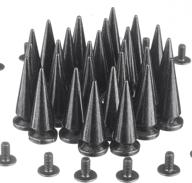 🌳 rubyca 25mm 100 sets large metal tree spikes and studs for diy leather-craft in black gunmetal – enhance your creations! logo