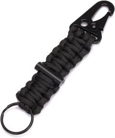 img 3 attached to Ultimate Survival Keychain: EKLOEN 2 Pack Paracord Carabiner Lanyard with Firestarter