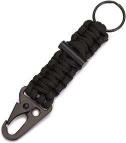 img 2 attached to Ultimate Survival Keychain: EKLOEN 2 Pack Paracord Carabiner Lanyard with Firestarter