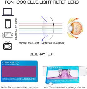 img 1 attached to 👓 Blue Light Blocking Glasses: Lightweight Rimless Rectangle Computer Gaming Eyewear for Unisex. Blocks Blue Ray, Reduces Glare, and Eases Eye Fatigue and Strain