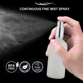 img 3 attached to 2-Pack Empty Fine Mist Spray Bottles - 3.4oz Frosted Glass, Perfume Atomizer