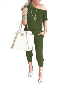 img 3 attached to ANRABESS Keyhole Jumpsuit Pockets CXJheise L Women's Clothing and Jumpsuits, Rompers & Overalls