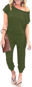 img 4 attached to ANRABESS Keyhole Jumpsuit Pockets CXJheise L Women's Clothing and Jumpsuits, Rompers & Overalls